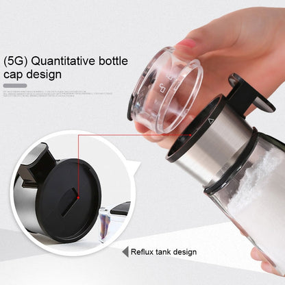 Press Type Salt Control Bottle Kitchen Household Sealed Moisture-Proof Metering Tank Set by bashfashion