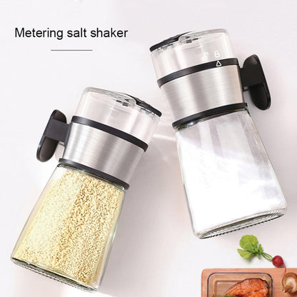 Press Type Salt Control Bottle Kitchen Household Sealed Moisture-Proof Metering Tank Set by bashfashion