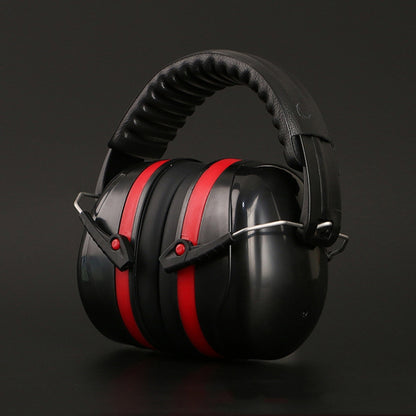 Soundproof Earmuffs Noise-Proof Sleep Earmuffs Industrial Protective Earmuffs Ear Caps(Red Black) by bashfashion