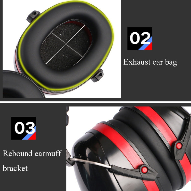 Soundproof Earmuffs Noise-Proof Sleep Earmuffs Industrial Protective Earmuffs Ear Caps(Blue Black) by bashfashion