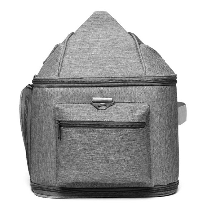 Portable Pet Bag for Outing Cats and Dogs Collapsible Pet Shoulder Bag Pet Backpack(Light Gray) by bashfashion