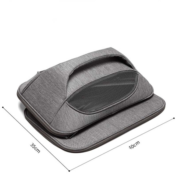 Portable Pet Bag for Outing Cats and Dogs Collapsible Pet Shoulder Bag Pet Backpack(Light Gray) by bashfashion