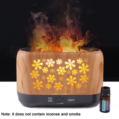Desktop 3D Simulation Flame Incense Smoked Machine Humidifier, Colour:Light Wood Grain(EU Plug) by bashfashion