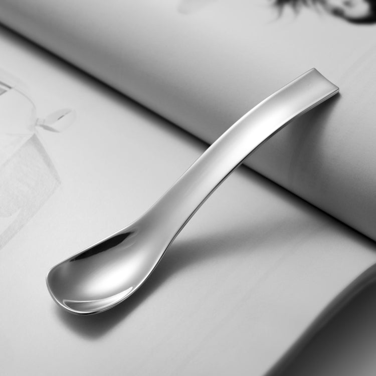 Stainless Steel Polished Handle Ice Cream Small Spoon Tea Spoon by bashfashion