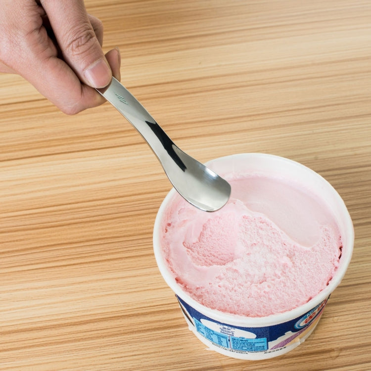 Stainless Steel Polished Handle Ice Cream Small Spoon Tea Spoon by bashfashion