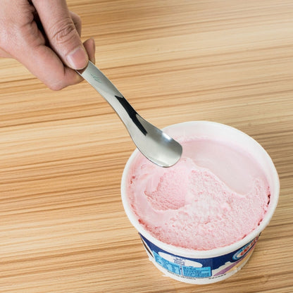 Stainless Steel Polished Handle Ice Cream Small Spoon Tea Spoon by bashfashion