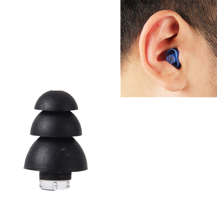Anti-Noise Sleep Earplugs Silicone Soundproof Earplugs Industrial Noise Cancelling Silent Earplugs(Black) by bashfashion