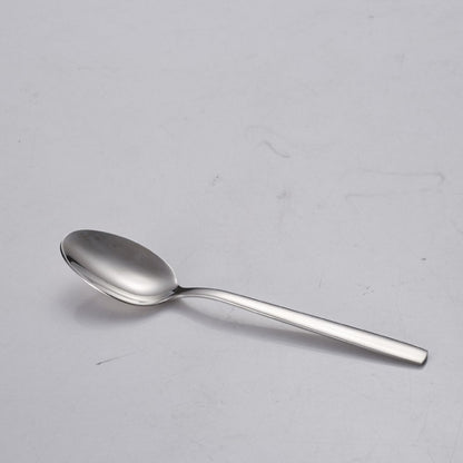 2 PCS Stainless Steel Long-Handled Ice Spoon Soup Spoon Coffee Dessert Western Food Spoon by bashfashion