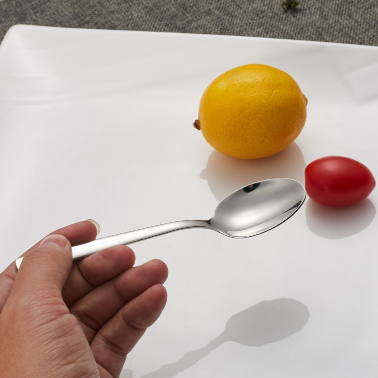 2 PCS Stainless Steel Long-Handled Ice Spoon Soup Spoon Coffee Dessert Western Food Spoon by bashfashion