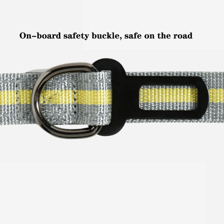 Dog Outdoor Anti-Scourge Traction Rope Nylon Reflective Elastic Stretch Dog Walking Rope(Yellow) by bashfashion