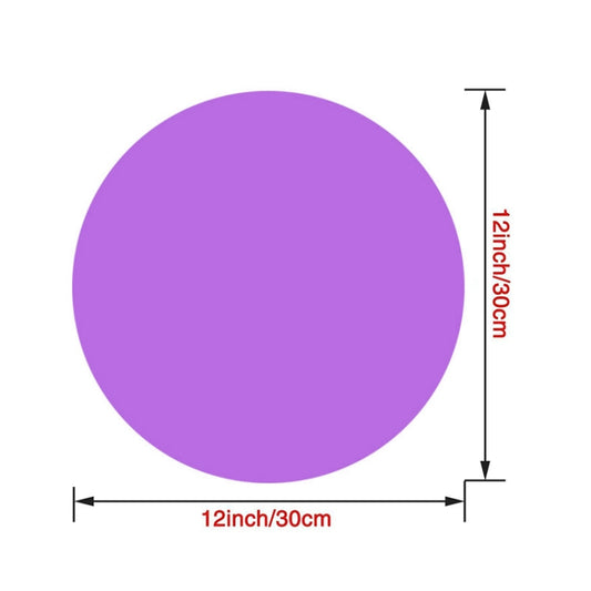 12 Inch Food Grade Silicone Microwave Oven Mat Round Silicone Placemat Non-Slip Insulation Mat(Purple) by bashfashion