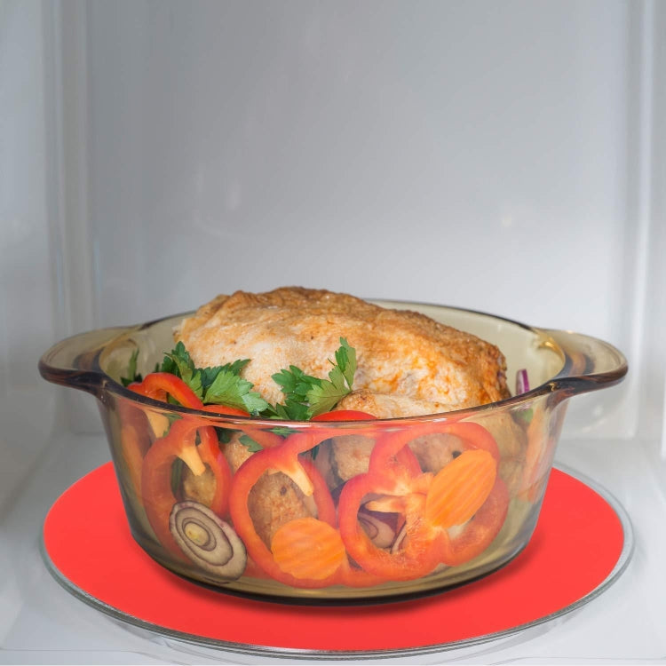 12 Inch Food Grade Silicone Microwave Oven Mat Round Silicone Placemat Non-Slip Insulation Mat(Purple) by bashfashion