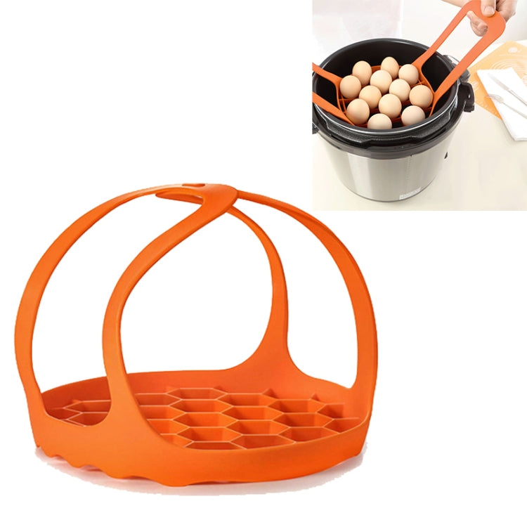 Silicone Steamer Egg Cooker Silicone Steamer Basket, Size:8 Inches(Orange) by bashfashion