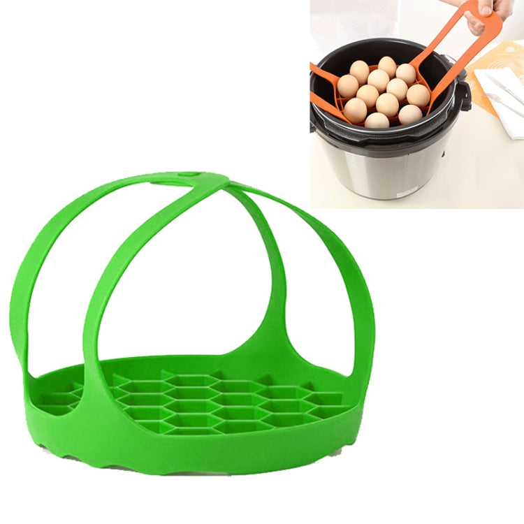 Silicone Steamer Egg Cooker Silicone Steamer Basket, Size:8 Inches(Green) by bashfashion