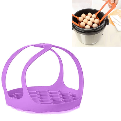 Silicone Steamer Egg Cooker Silicone Steamer Basket, Size:8 Inches(Purple) by bashfashion