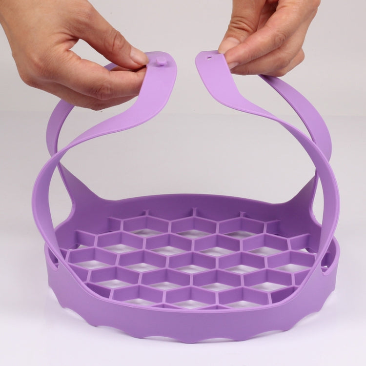 Silicone Steamer Egg Cooker Silicone Steamer Basket, Size:8 Inches(Purple) by bashfashion