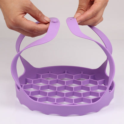 Silicone Steamer Egg Cooker Silicone Steamer Basket, Size:8 Inches(Purple) by bashfashion