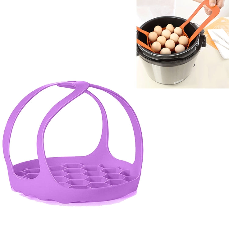 Silicone Steamer Egg Cooker Silicone Steamer Basket, Size:6.5 Inches(Purple) by bashfashion