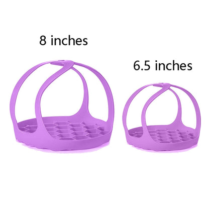 Silicone Steamer Egg Cooker Silicone Steamer Basket, Size:6.5 Inches(Purple) by bashfashion