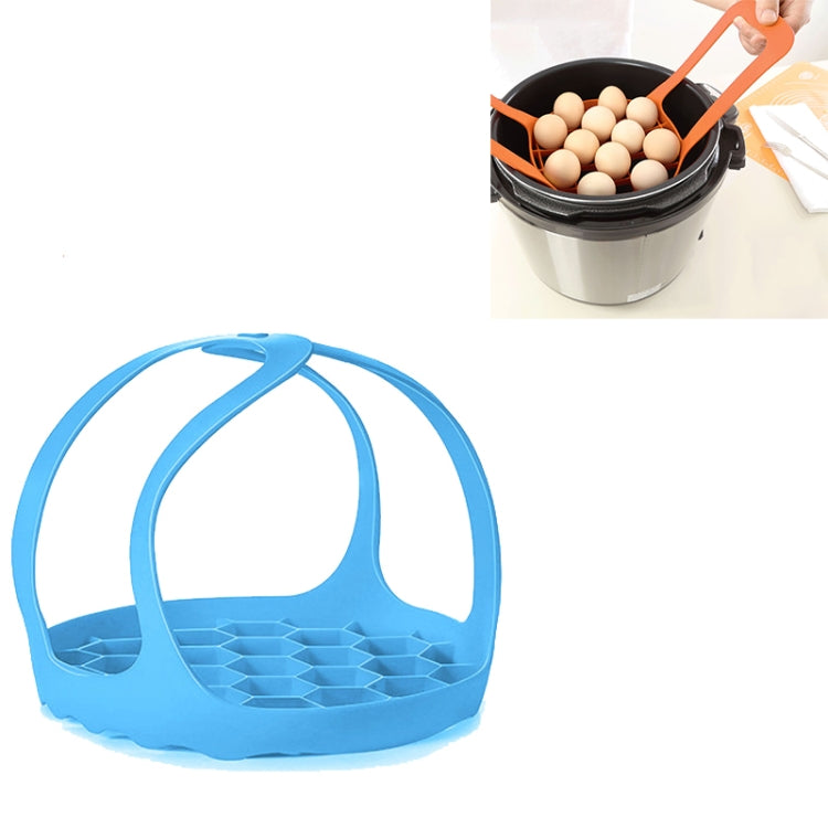 Silicone Steamer Egg Cooker Silicone Steamer Basket, Size:6.5 Inches(Sky Blue) by bashfashion