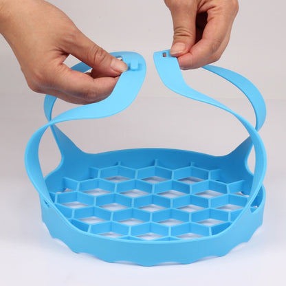 Silicone Steamer Egg Cooker Silicone Steamer Basket, Size:6.5 Inches(Sky Blue) by bashfashion