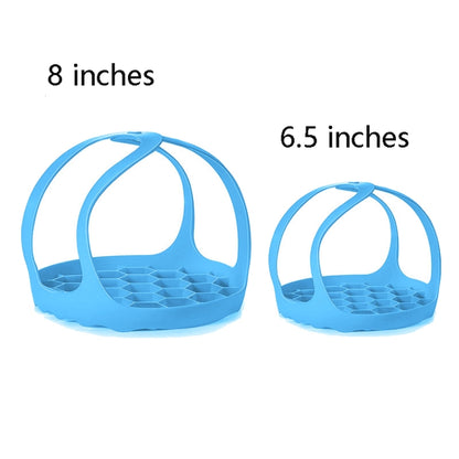 Silicone Steamer Egg Cooker Silicone Steamer Basket, Size:6.5 Inches(Sky Blue) by bashfashion