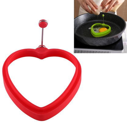 10 PCS Food Grade Silicone Heart-Shaped Omelette Pancake Mold Poached Egg Mold(Heart-shaped Red) by bashfashion