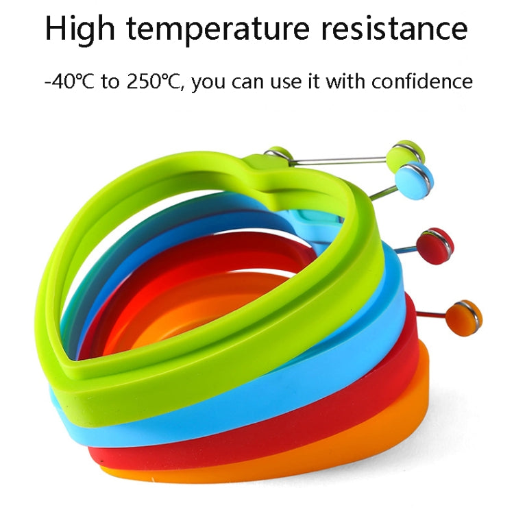 10 PCS Food Grade Silicone Heart-Shaped Omelette Pancake Mold Poached Egg Mold(Heart-shaped Red) by bashfashion