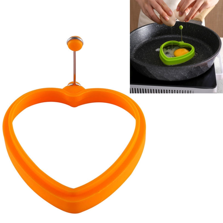 10 PCS Food Grade Silicone Heart-Shaped Omelette Pancake Mold Poached Egg Mold(Heart-shaped Orange) by bashfashion
