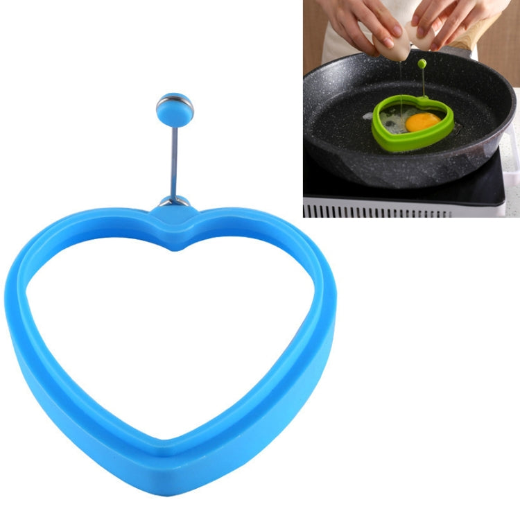 10 PCS Food Grade Silicone Heart-Shaped Omelette Pancake Mold Poached Egg Mold(Heart-shaped Blue) by bashfashion