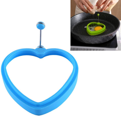 10 PCS Food Grade Silicone Heart-Shaped Omelette Pancake Mold Poached Egg Mold(Heart-shaped Blue) by bashfashion