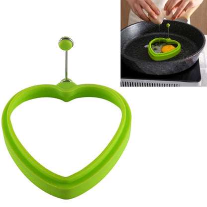 10 PCS Food Grade Silicone Heart-Shaped Omelette Pancake Mold Poached Egg Mold(Heart-shaped Green) by bashfashion