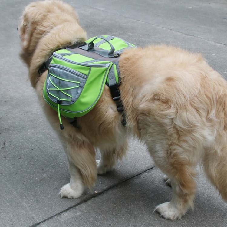 Self-Portable Backpack For Dogs Out Of The Backpack Breathable Mesh Pet Bag, Specification: L(Green) by bashfashion