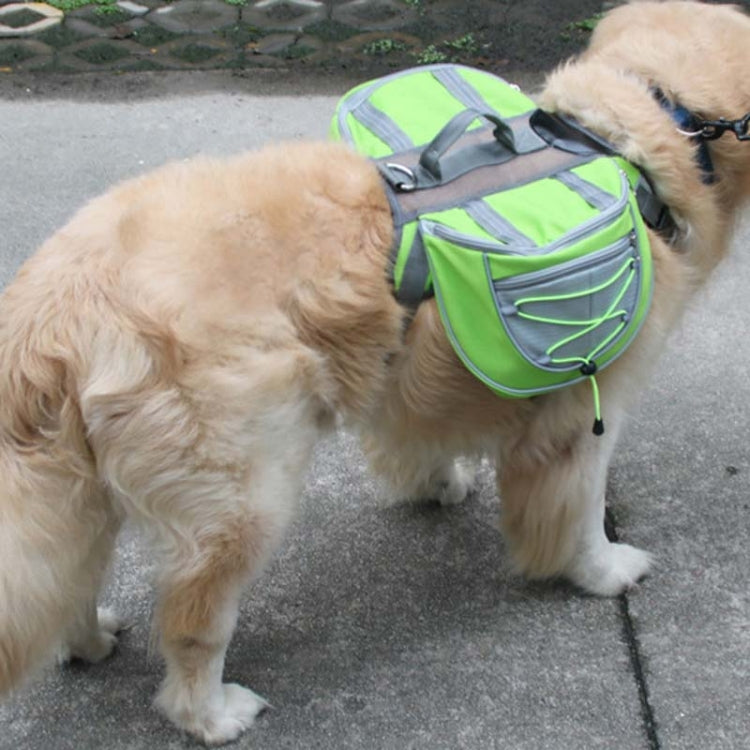 Self-Portable Backpack For Dogs Out Of The Backpack Breathable Mesh Pet Bag, Specification: L(Green) by bashfashion