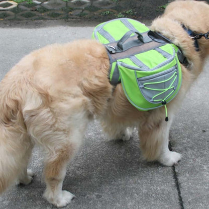 Self-Portable Backpack For Dogs Out Of The Backpack Breathable Mesh Pet Bag, Specification: L(Green) by bashfashion