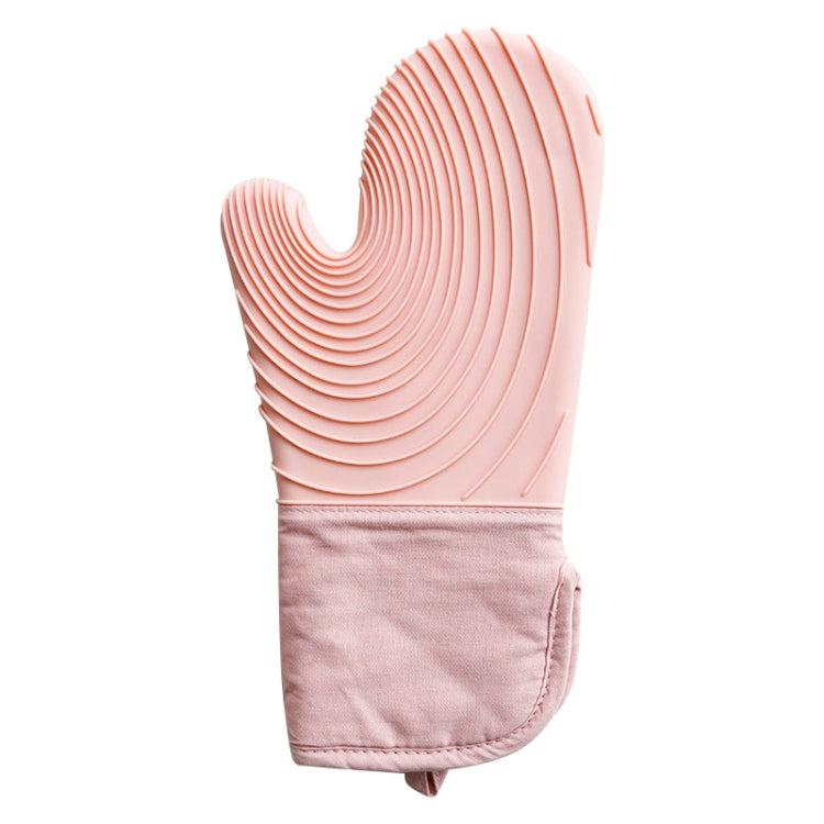 Thickened Silicone Gloves Household Microwave Oven Anti-Scald Insulation Glove(Pink) by bashfashion
