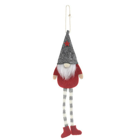 Christmas Ornaments Forest Old Man Doll Pendant(Gray Hat) by bashfashion