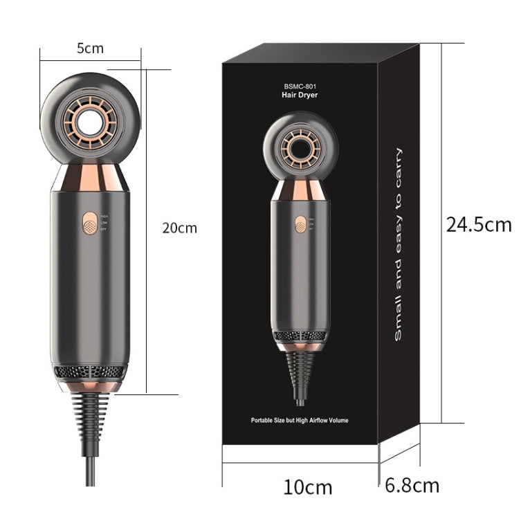 Mdjc-806 Travel Leafless Mini Hair Dryer Hotel Wall-Mounted Hair Dryer(AU Plug) by bashfashion