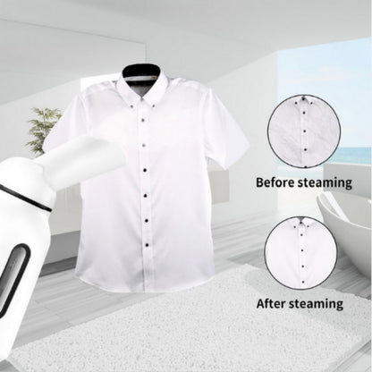 Mini Handheld Hanging Machine Dual-power Steam Brush Iron Garment Steamer(White + Black) by bashfashion