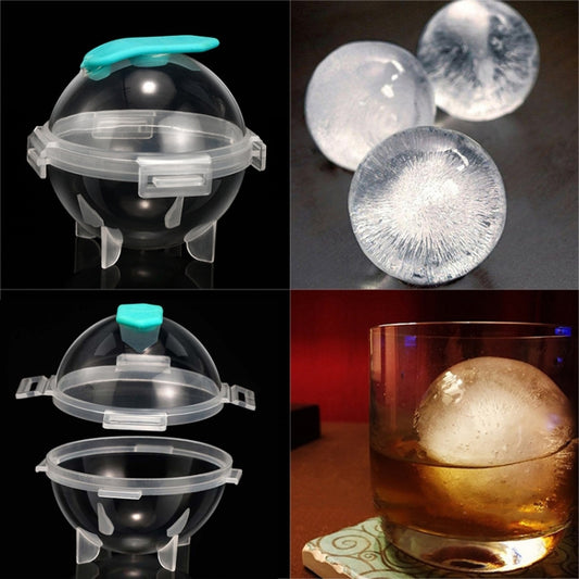 12 PCS Whiskey Ice Ball Mold Silicone PP Round Ice Tray Random Color Delivery, Style:Detachable Cover by bashfashion