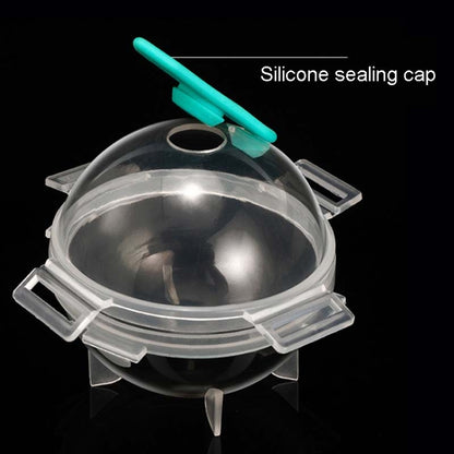 12 PCS Whiskey Ice Ball Mold Silicone PP Round Ice Tray Random Color Delivery, Style:Detachable Cover by bashfashion