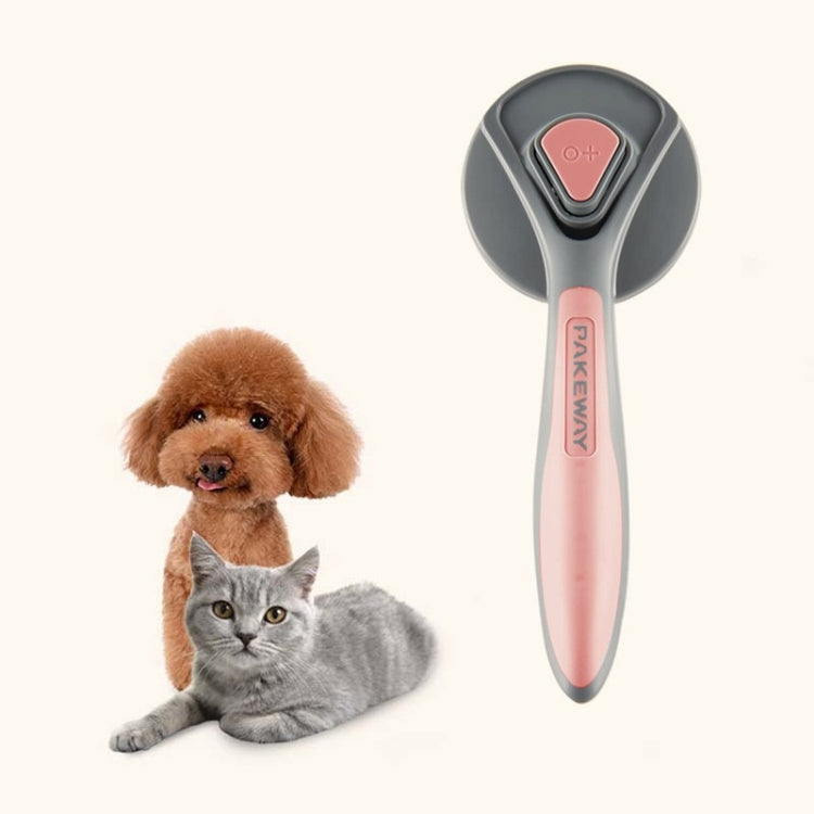 Pet Self-Cleaning Comb Cat Comb Dog Needle Comb Cat Hair Removal Comb Floating Brush( Cherry Blossom Color) by bashfashion