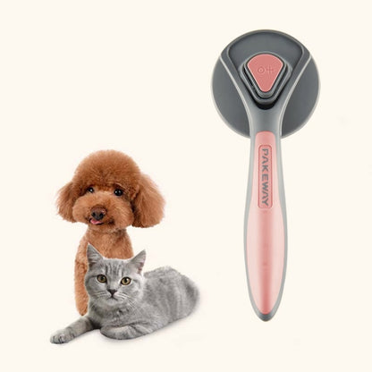 Pet Self-Cleaning Comb Cat Comb Dog Needle Comb Cat Hair Removal Comb Floating Brush( Cherry Blossom Color) by bashfashion