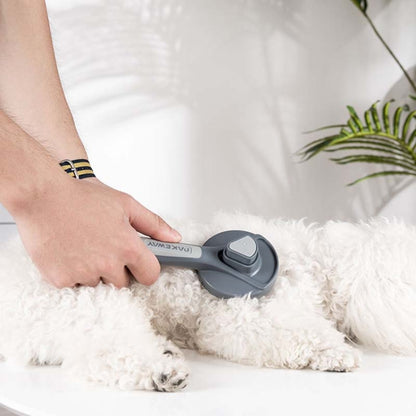 Pet Self-Cleaning Comb Cat Comb Dog Needle Comb Cat Hair Removal Comb Floating Brush( Cherry Blossom Color) by bashfashion