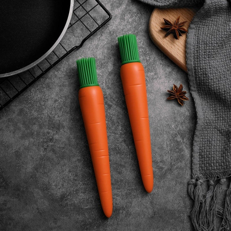 2 PCS Carrot Shape Silicone Barbecue Brush Cake Brush Baking Cream Brush Iron Plate Brush by bashfashion