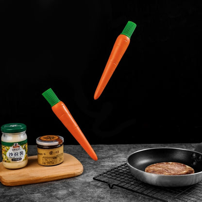 2 PCS Carrot Shape Silicone Barbecue Brush Cake Brush Baking Cream Brush Iron Plate Brush by bashfashion