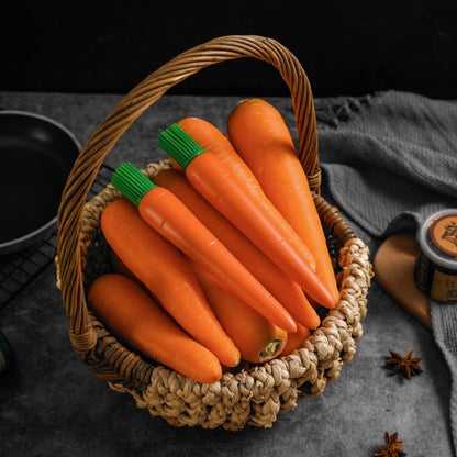 2 PCS Carrot Shape Silicone Barbecue Brush Cake Brush Baking Cream Brush Iron Plate Brush by bashfashion