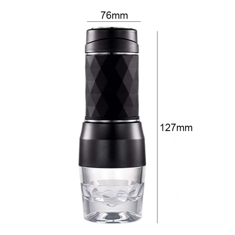Portable Hand Pressure Espresso Machine Outdoor Accompanying Mini Coffee Cup(Black) by bashfashion