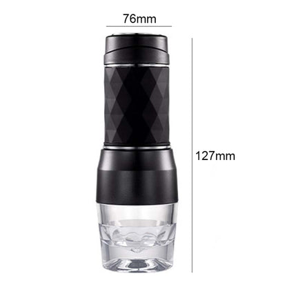 Portable Hand Pressure Espresso Machine Outdoor Accompanying Mini Coffee Cup(Black) by bashfashion