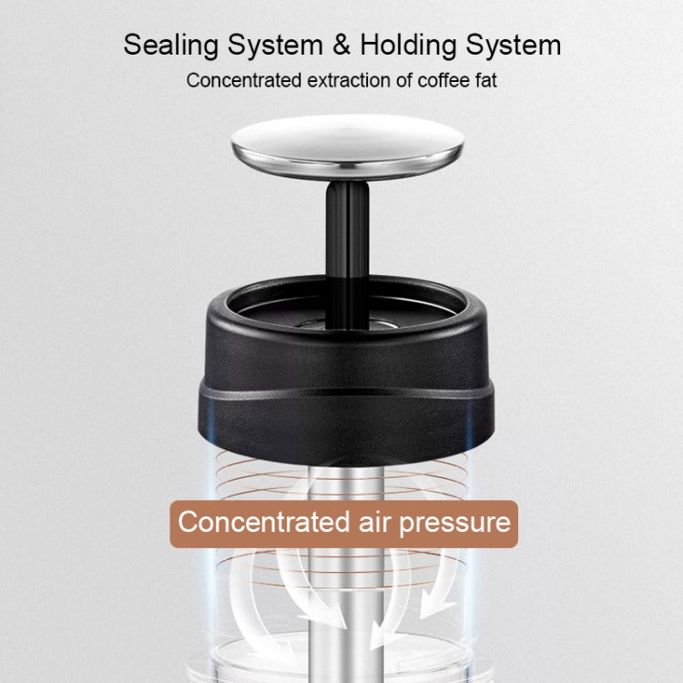 Portable Hand Pressure Espresso Machine Outdoor Accompanying Mini Coffee Cup(Black) by bashfashion